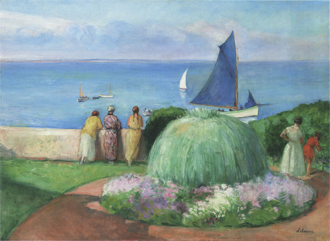 The Blue Sail at Prefailles by Henri Lebasque,A3(16x12")Poster