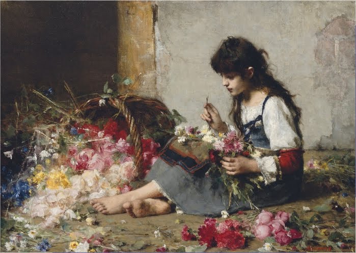 The Arrangement, vintage artwork by Alexei Harlamoff, 12x8" (A4) Poster