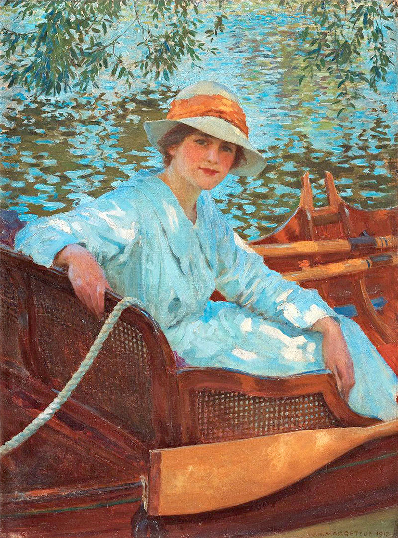A Summer's Row by William Henry Margetson,A3(16x12")Poster