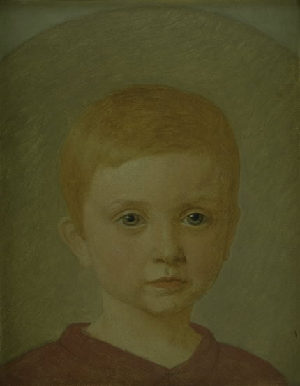 Portrait of the Artist's Infant Son, Peter, vintage artwork by Christen Købke, A3 (16x12") Poster Print