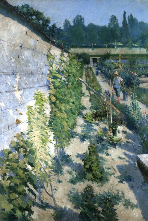 Garden in Grez, vintage artwork by Karl Nordström, 12x8" (A4) Poster