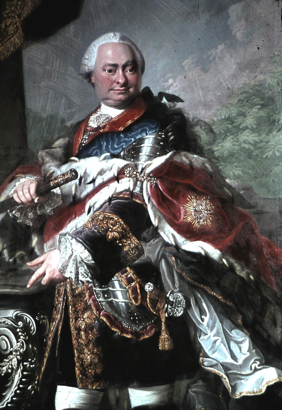 Portrait of John Frederick, Prince of Schwarzburg-Rudolstadt, vintage artwork by Johann Ernst Heinsius, 12x8" (A4) Poster