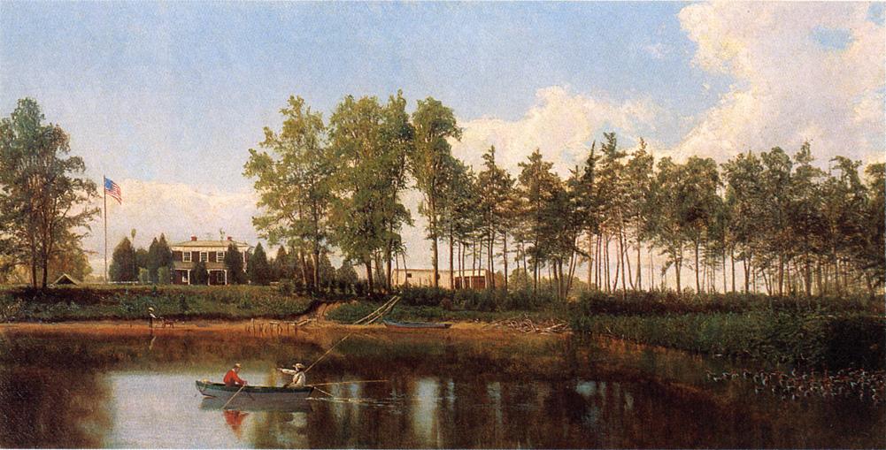 Charles River Maryland, vintage artwork by Hugh Bolton Jones, 12x8" (A4) Poster