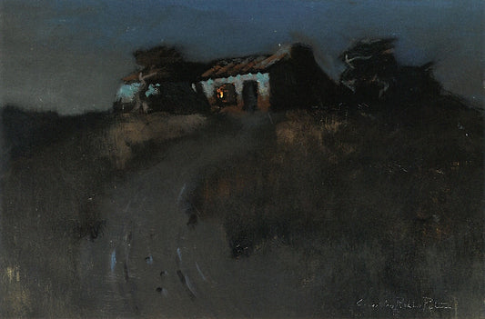 Adobe on a Hill, vintage artwork by Charles Rollo Peters, 12x8" (A4) Poster