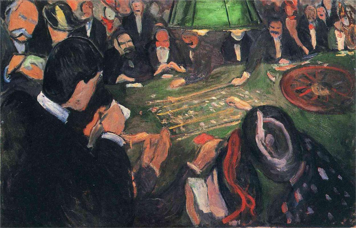 At the Roulette Table in Monte Carlo by Edvard Munch,A3(16x12")Poster