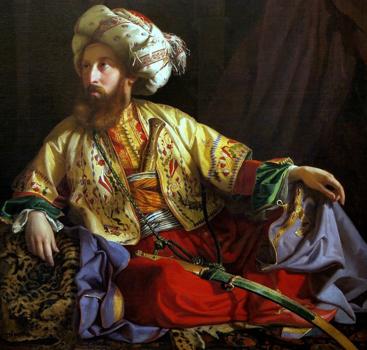 The Emir of Lebanon, vintage artwork by József Borsos, A3 (16x12") Poster Print