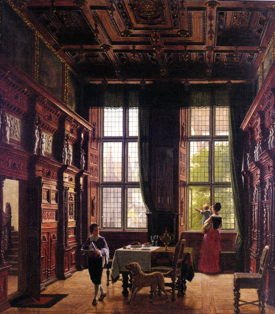 Interior, Lubeck, vintage artwork by Heinrich Hansen, A3 (16x12") Poster Print