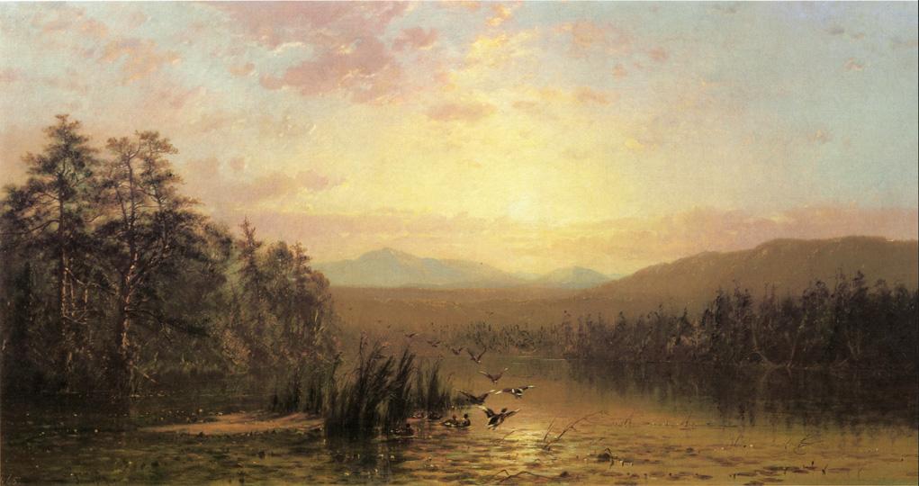 Taking Flight, vintage artwork by James McDougal Hart, 12x8" (A4) Poster