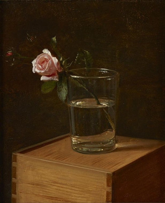 Rose in a Glass, vintage artwork by Franz Krüger, A3 (16x12") Poster Print
