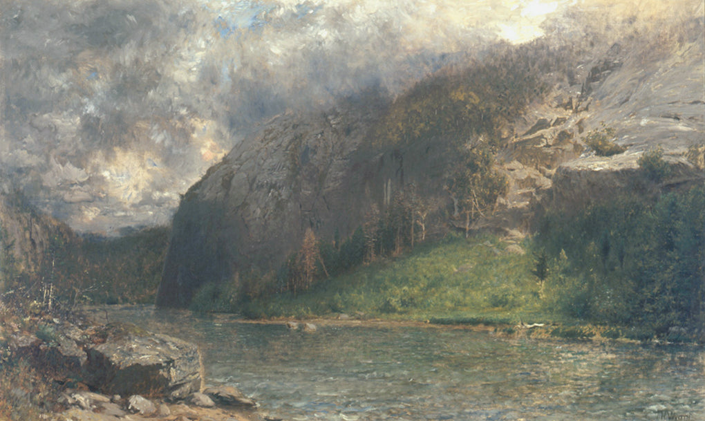 Avalanche Lake, vintage artwork by Alexander Helwig Wyant, 12x8" (A4) Poster