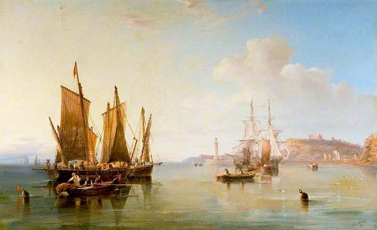 Off Whitby , vintage artwork by John Wilson Carmichael, A3 (16x12") Poster Print