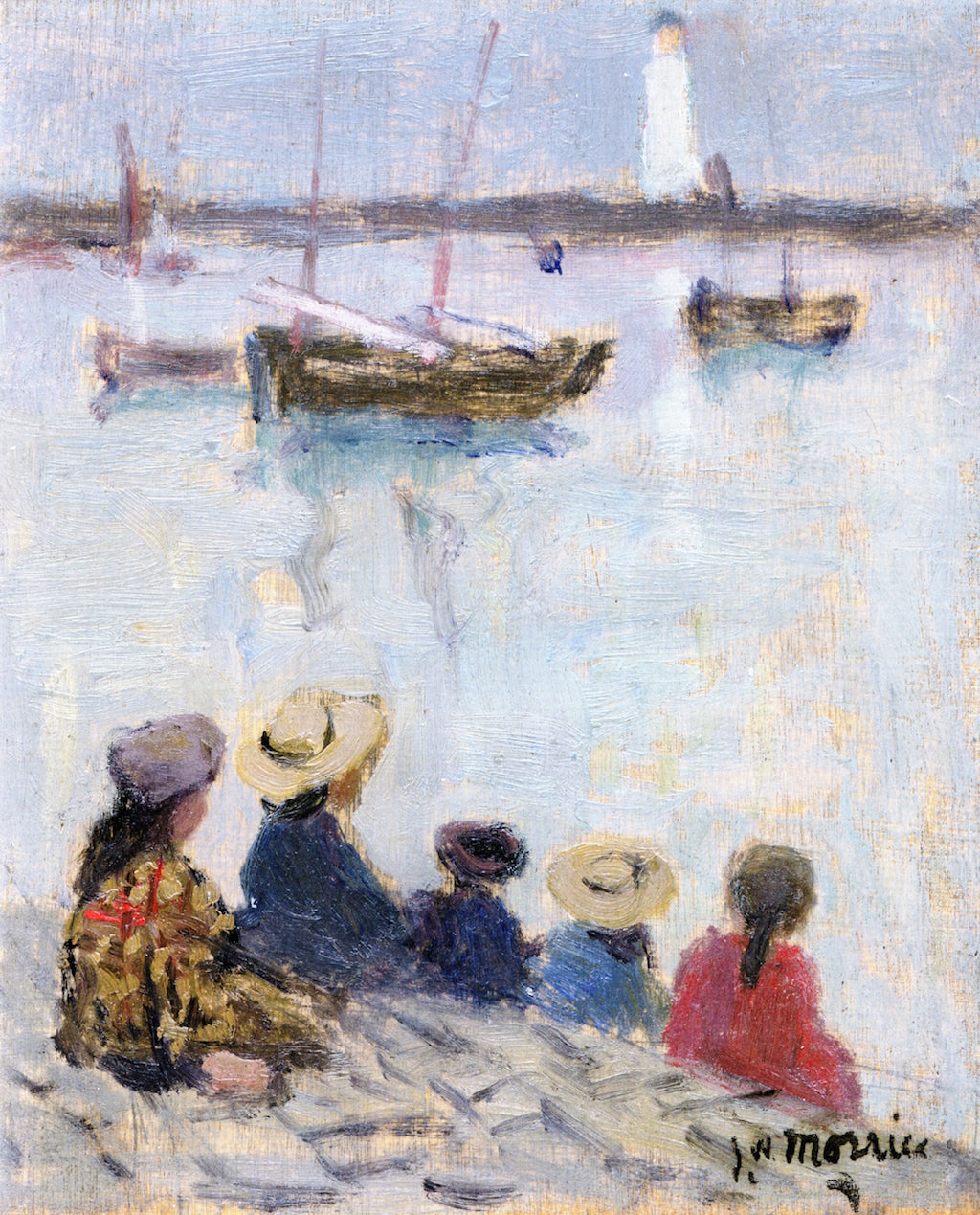 At the Water's Edge, vintage artwork by James Wilson Morrice, 12x8" (A4) Poster