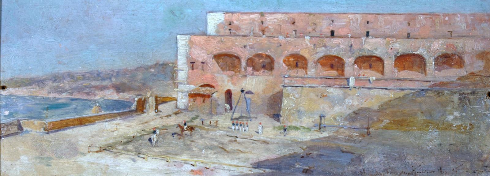 A Regiment of Sharpshooters, vintage artwork by Oscar Ricciardi, 12x8" (A4) Poster