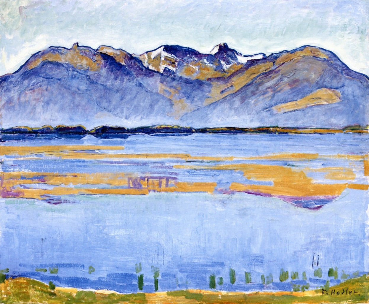  with Becs de Bosson and Vallon de rechy by Ferdinand Hodler,A3(16x12")Poster