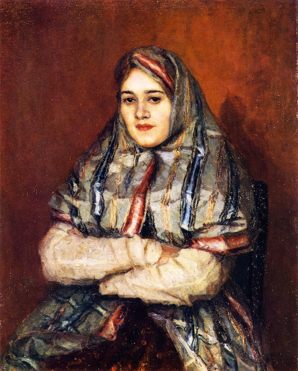 Townswoman, vintage artwork by Vasili Ivanovich Surikov, 12x8" (A4) Poster