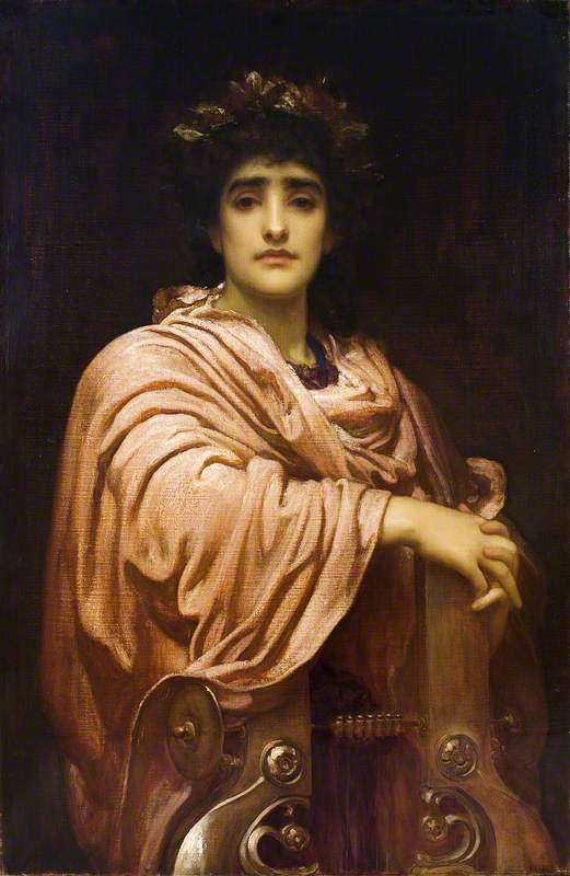 Corinna of Tanagra, vintage artwork by Sir Frederic Lord Leighton, 12x8" (A4) Poster