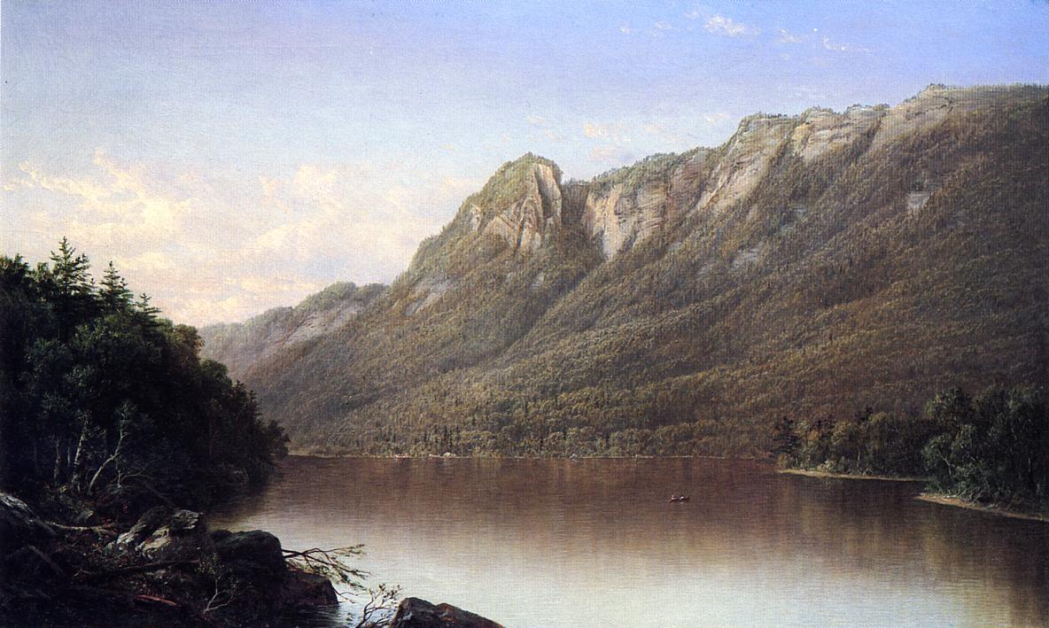 Eagle Cliff, Franconia Notch, New Hampshire, vintage artwork by David Johnson, 12x8" (A4) Poster