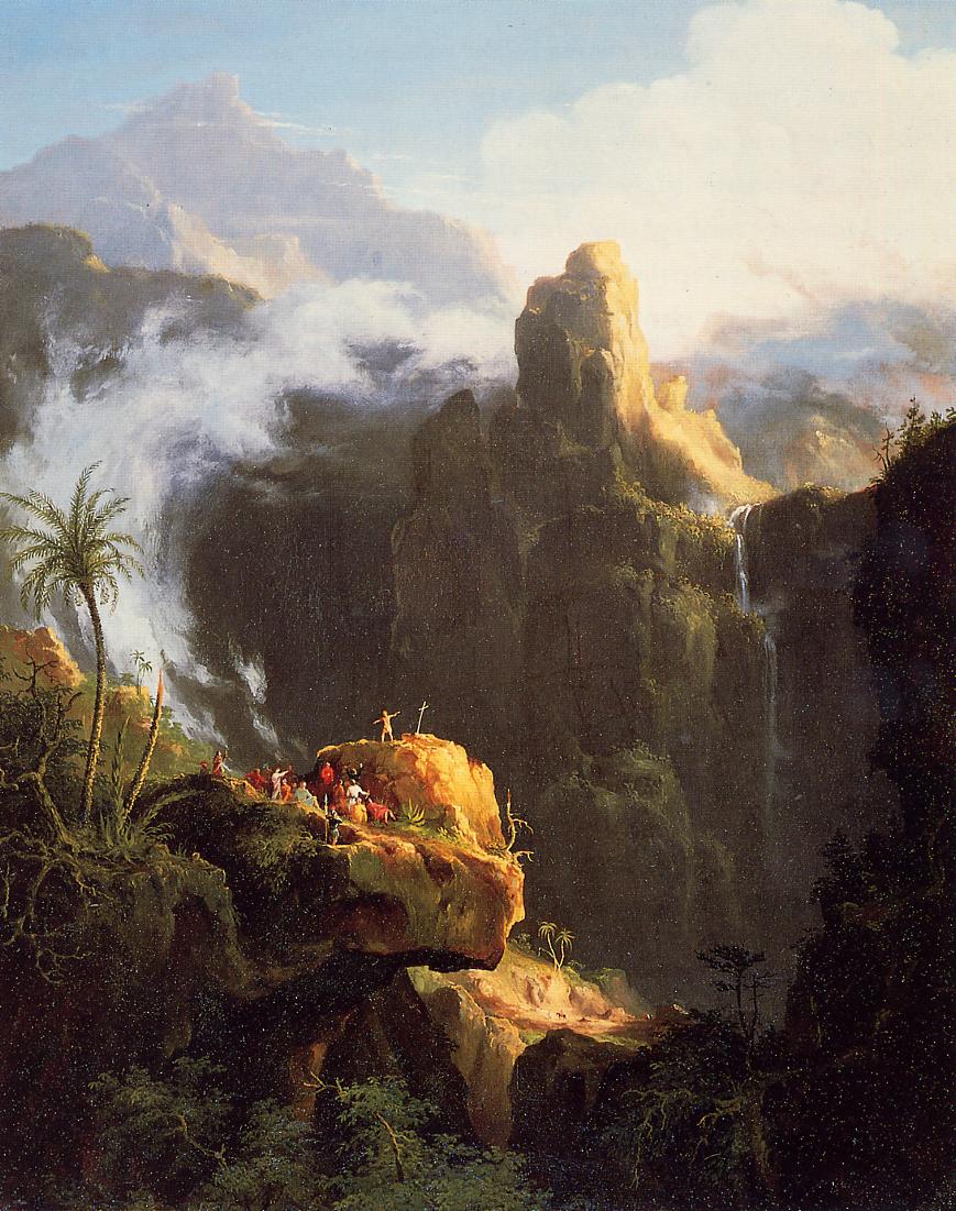 Landscape Composition: St. John in the Wilderness, vintage artwork by Thomas Cole, A3 (16x12") Poster Print