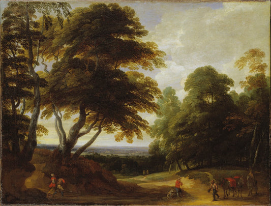 At the Edge of the Forest, vintage artwork by Lodewijk de Vadder, 12x8" (A4) Poster