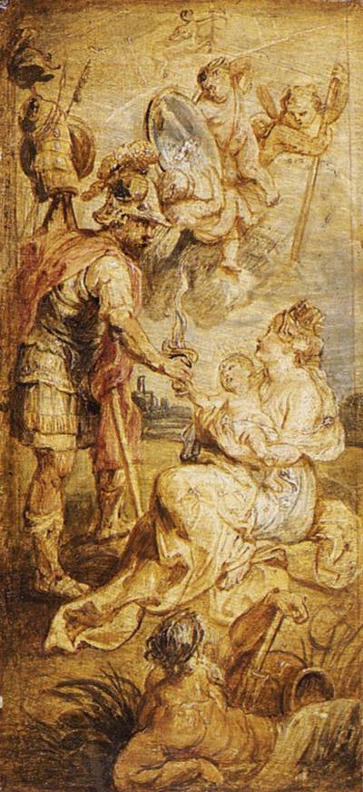 The Birth of Henri IV of France, vintage artwork by Peter Paul Rubens, 12x8" (A4) Poster