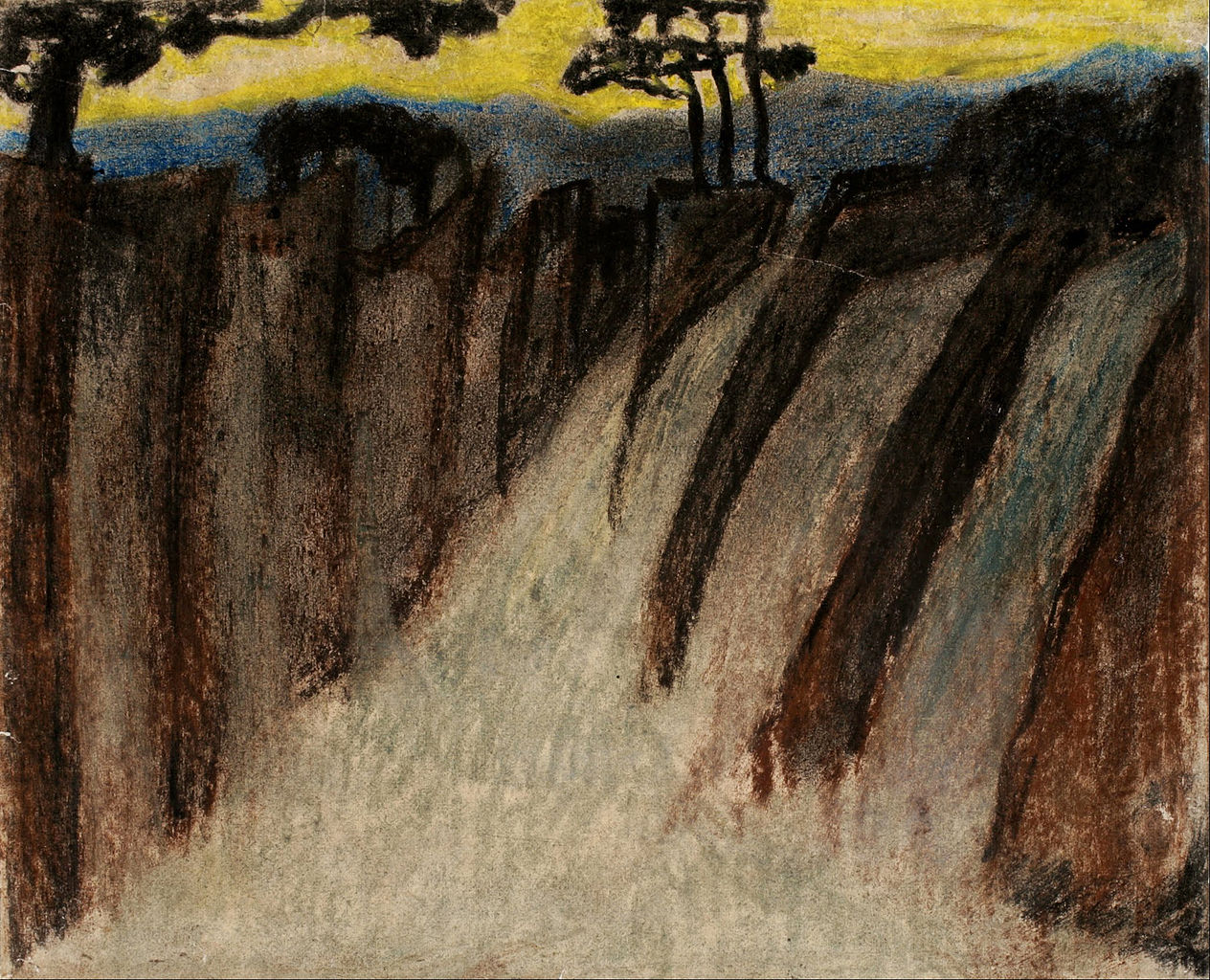 Twilight landscape, vintage artwork by Carl Fredrik Hill, 12x8" (A4) Poster