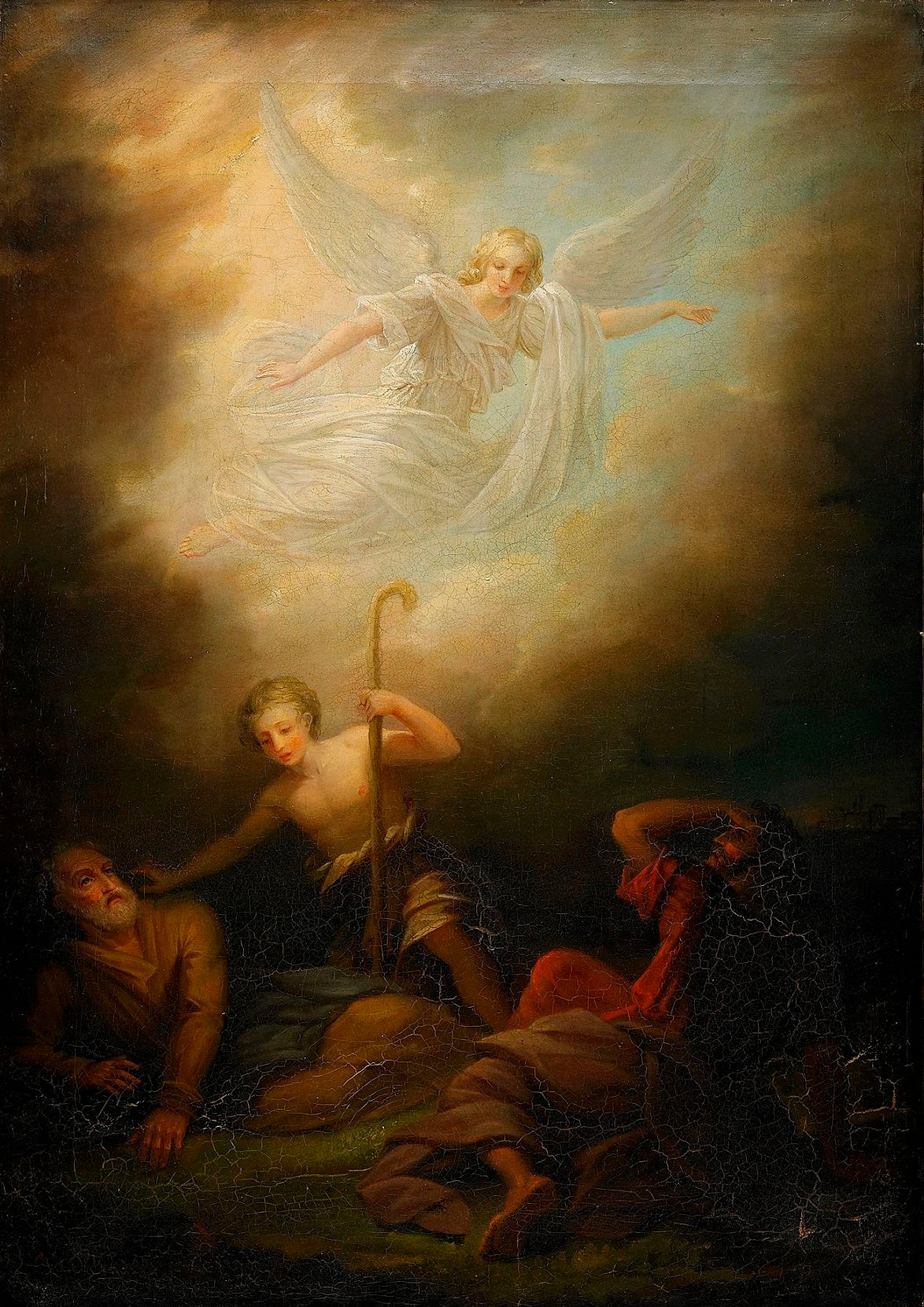 The disciples on the road to Emmaus, vintage artwork by Fredrik Westin, 12x8" (A4) Poster