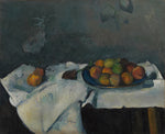 Assiette de pêches (Still Life: Plate of Peaches), vintage artwork by Paul Cezanne, 12x8" (A4) Poster