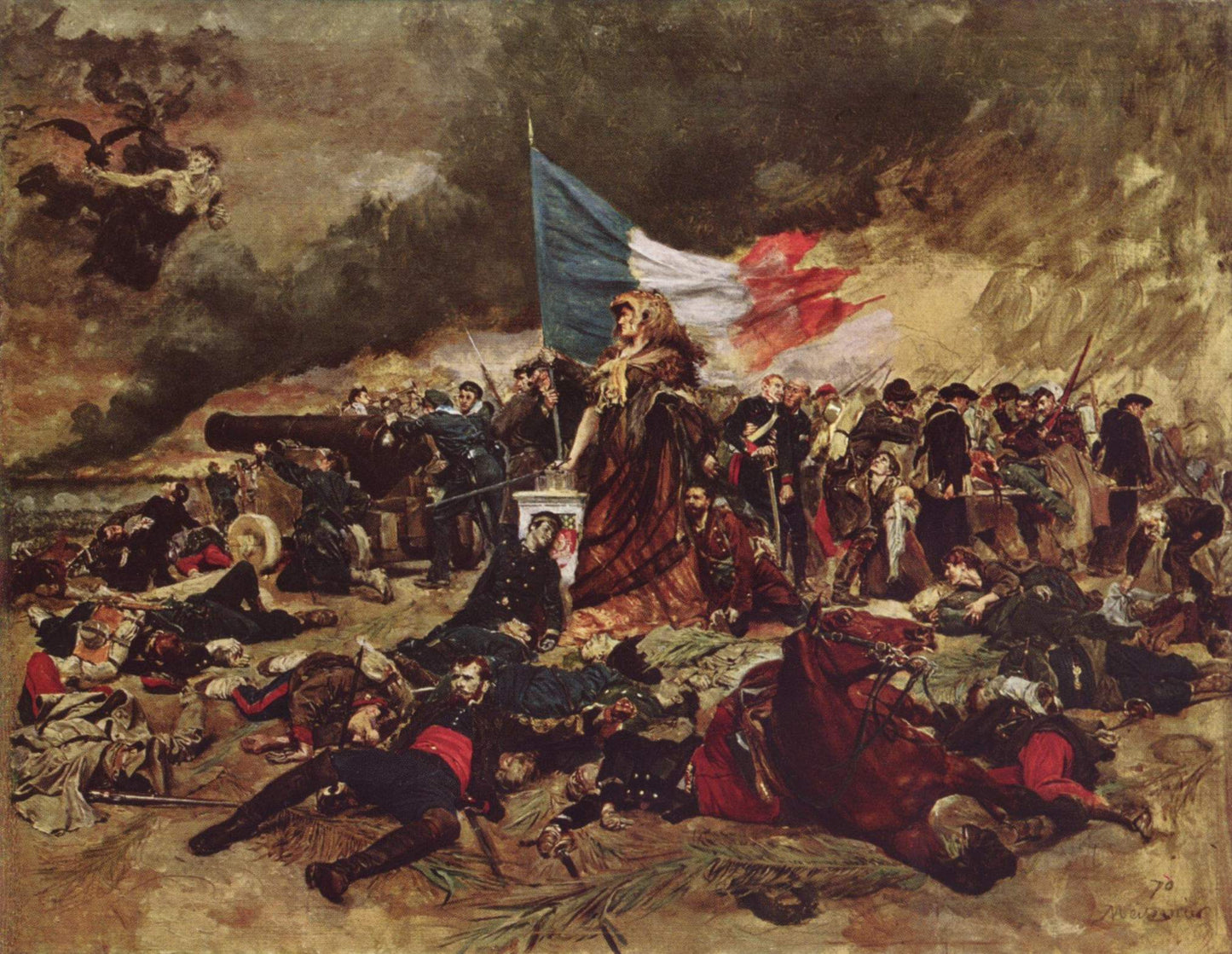 The Siege of Paris in 1870, vintage artwork by Jean-Louis Ernest Meissonier, A3 (16x12") Poster Print