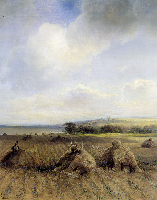 The End of Summer on the Volga River, vintage artwork by Alexei Kondratyevich Savrasov, 12x8" (A4) Poster
