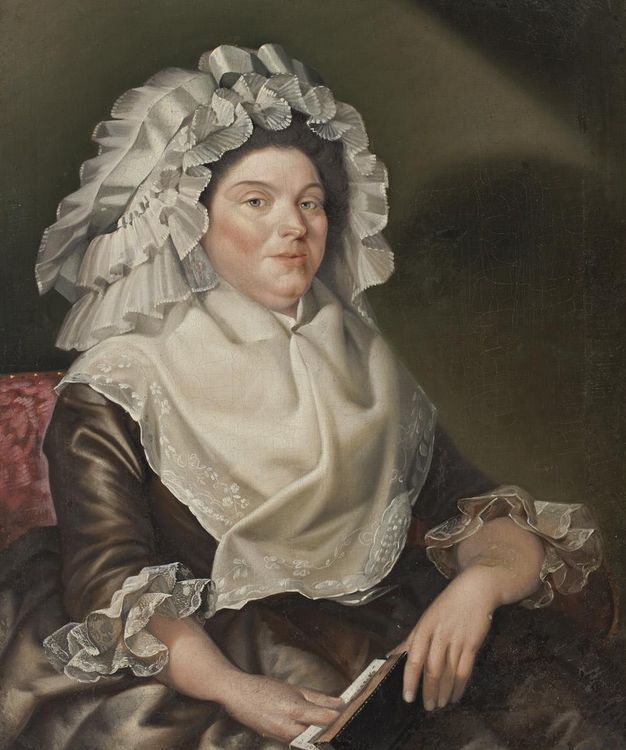 Elizabeth Sewall, Mrs. Samuel Salisbury, vintage artwork by Christian Gullager, 12x8" (A4) Poster