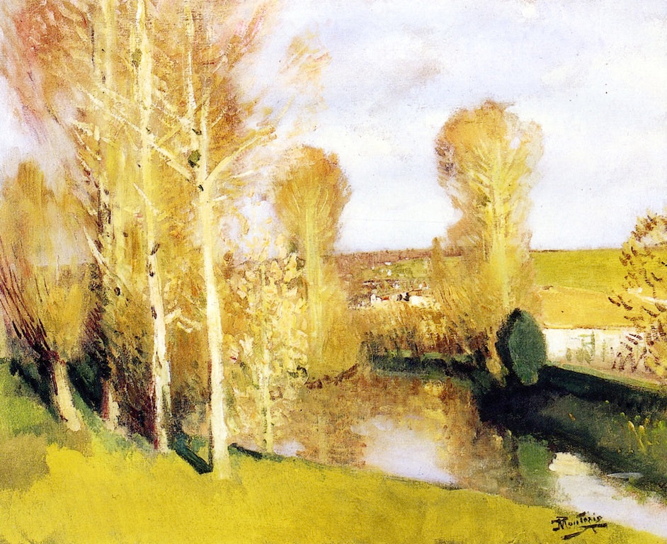 Banks of the River by Pierre-Eugène Montézin,16x12(A3) Poster