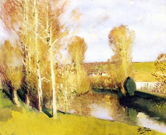 Banks of the River by Pierre-Eugène Montézin,16x12(A3) Poster