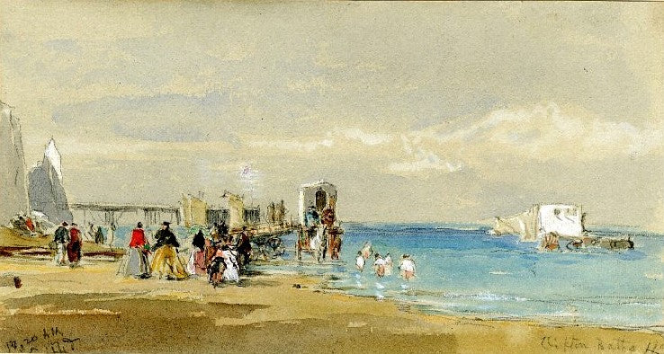 Margate Beach, vintage artwork by James Holland, A3 (16x12") Poster Print