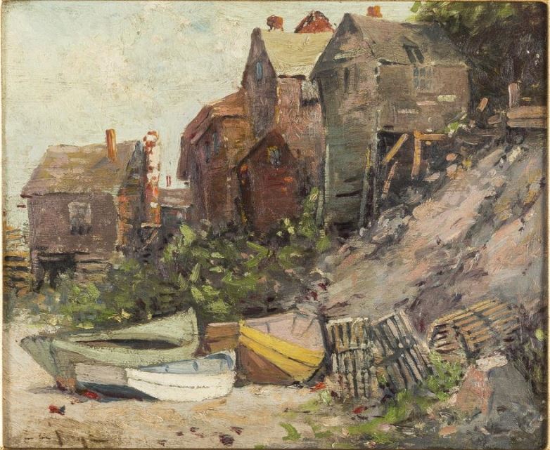 Barnegat, Marblehead, vintage artwork by Edward A. Page, 12x8" (A4) Poster