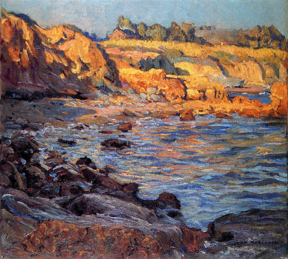 Golden Cliffs by Joseph Kleitsch,16x12(A3) Poster