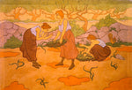 Three Women Harvesting, vintage artwork by Paul Ranson, 12x8" (A4) Poster