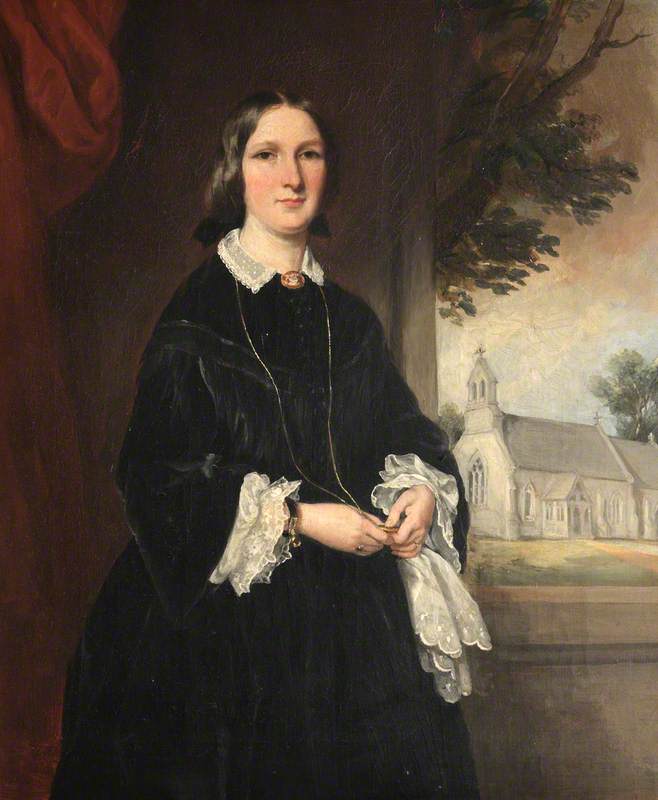 Mrs Mathilda Holland, vintage artwork by Sir Francis Grant, P.R.A., A3 (16x12") Poster Print
