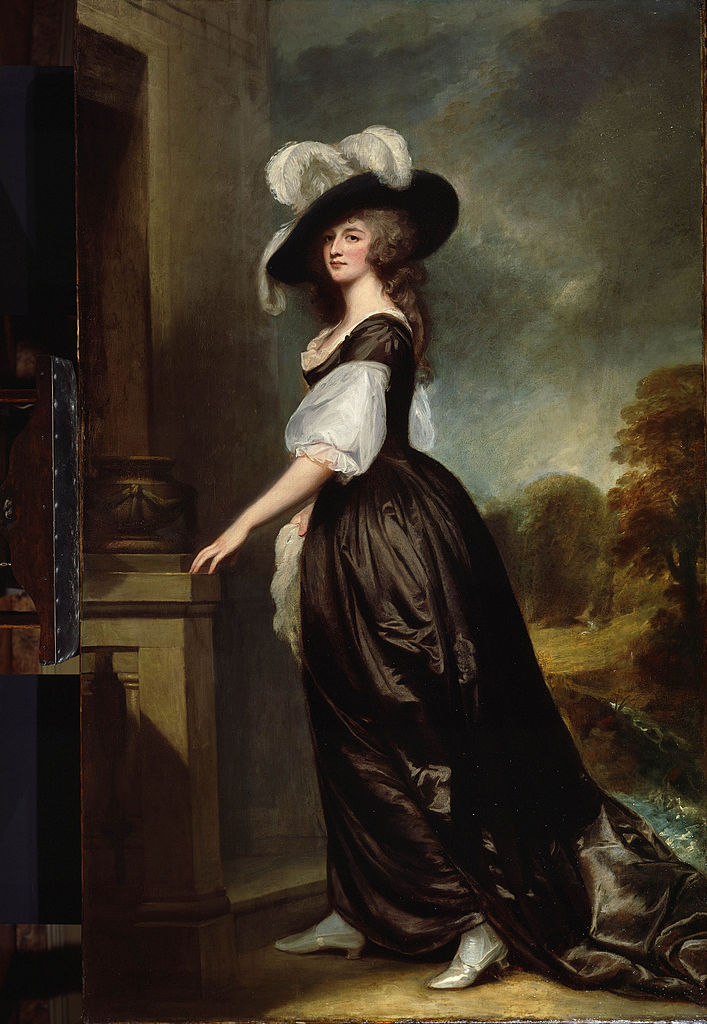 Charlotte, Lady Milnes, vintage artwork by George Romney, 12x8" (A4) Poster