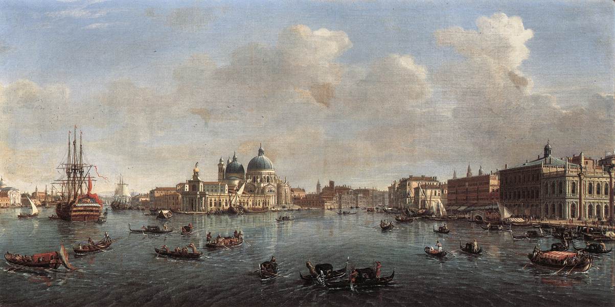 Bacino di San Marco, vintage artwork by Caspar van Wittel, 12x8" (A4) Poster