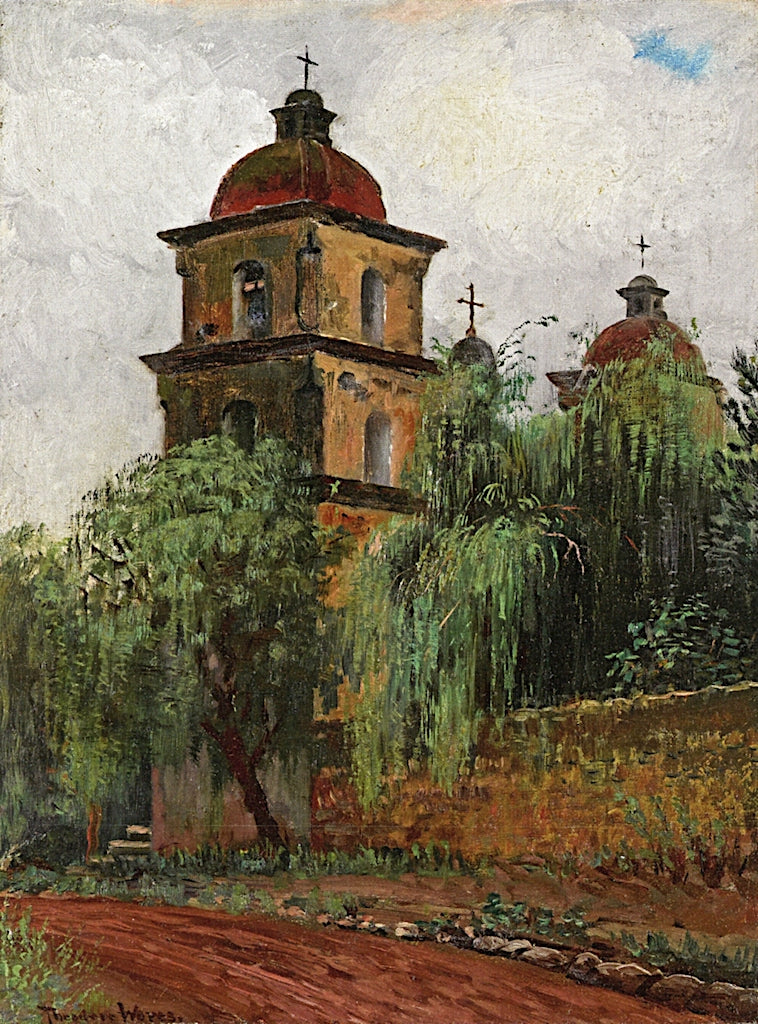 Old Mission Church, Santa Barbara by Theodore Wores,A3(16x12")Poster