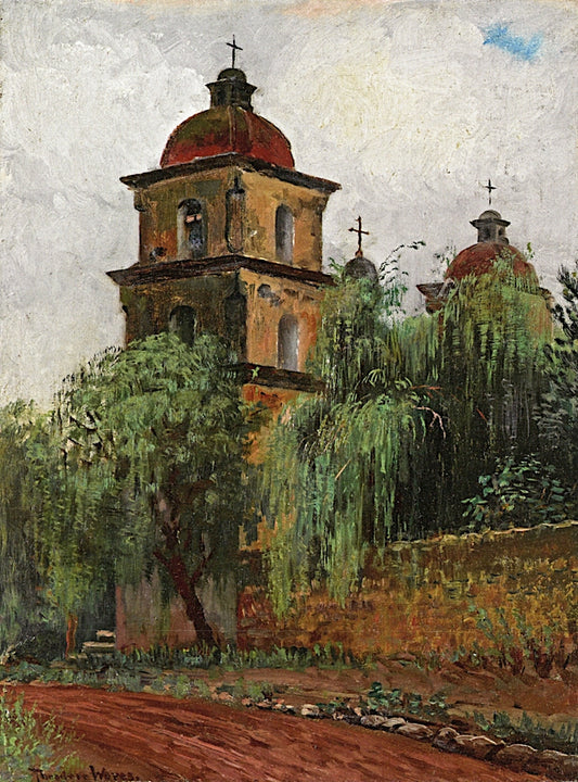 Old Mission Church, Santa Barbara by Theodore Wores,A3(16x12")Poster