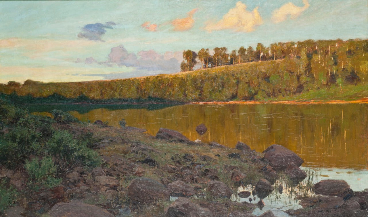 Lake in the Forest by Gottfrid Kallstenius,A3(16x12")Poster