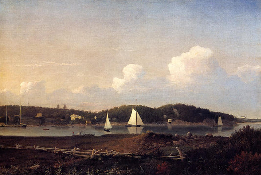 Fresh Water Cove from Dolliver's Neck, Glouster, vintage artwork by Fitz Henry Lane, A3 (16x12") Poster Print