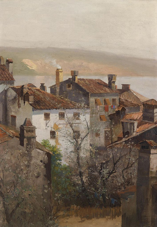 Spring in Istria, vintage artwork by Adolf Kaufmann, 12x8" (A4) Poster