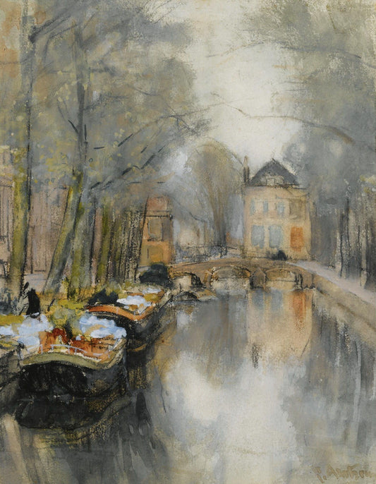 A View of the Smidswater, the Hague by Floris Arntzenius,A3(16x12")Poster
