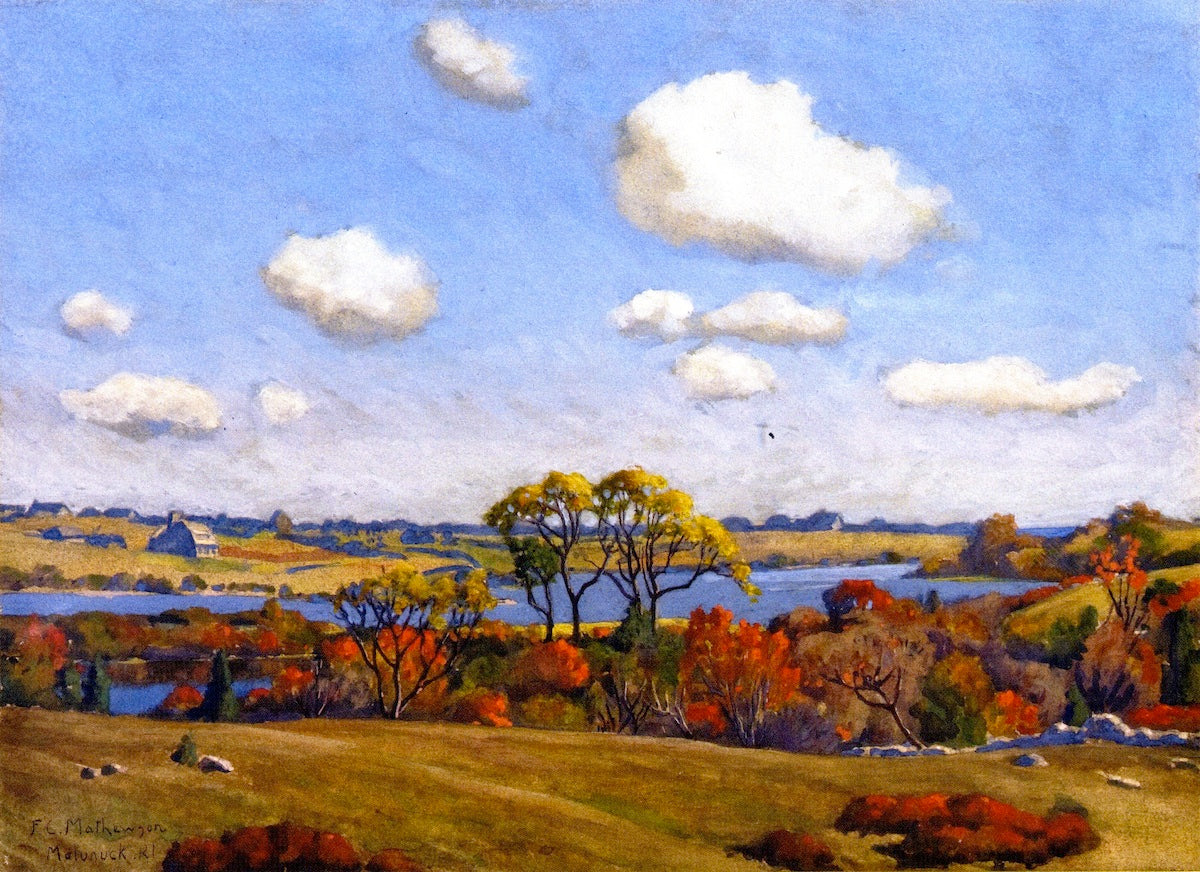 Matunuck, R. I., vintage artwork by Frank Convers Mathewson, 12x8" (A4) Poster