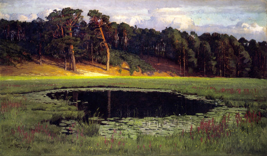 Märkischer Lake, vintage artwork by Paul Vorgang, 12x8" (A4) Poster