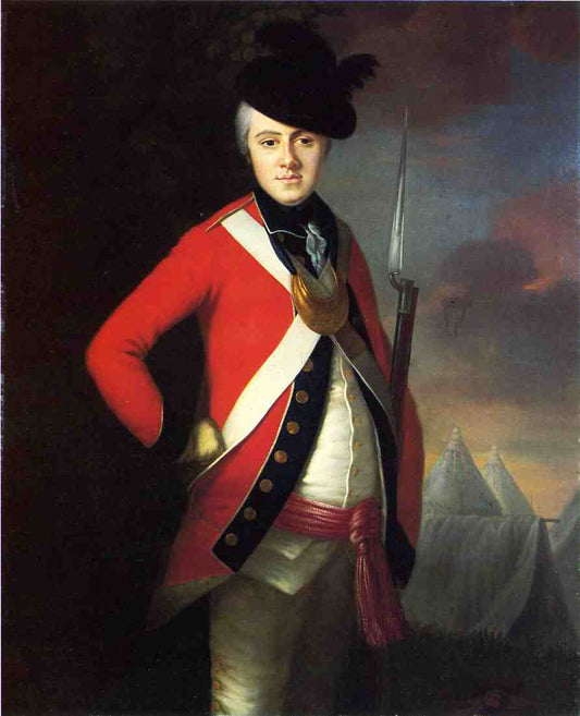 Lt. Colonel Thomas Dowdeswell, vintage artwork by Joseph Blackburn, 12x8" (A4) Poster