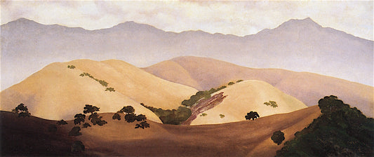 California Hills, vintage artwork by Edward Bruce, 12x8" (A4) Poster