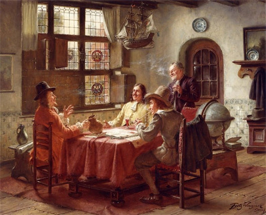 Traveller's Tale, vintage artwork by Fritz Wagner, 12x8" (A4) Poster